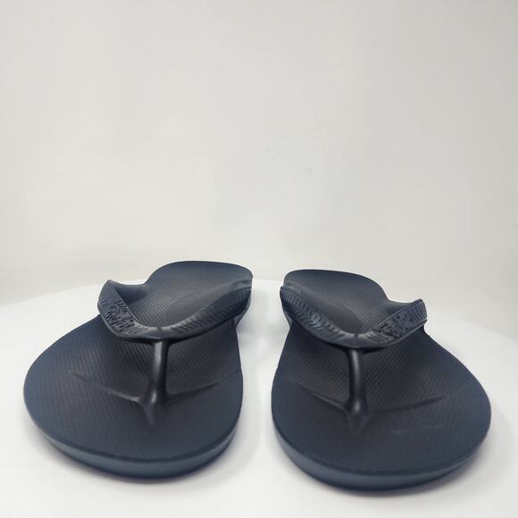 Archies Arch Support Flip Flops Men 13 Black Rubber Orthotic Sandals NWOT - Picture 5 of 13